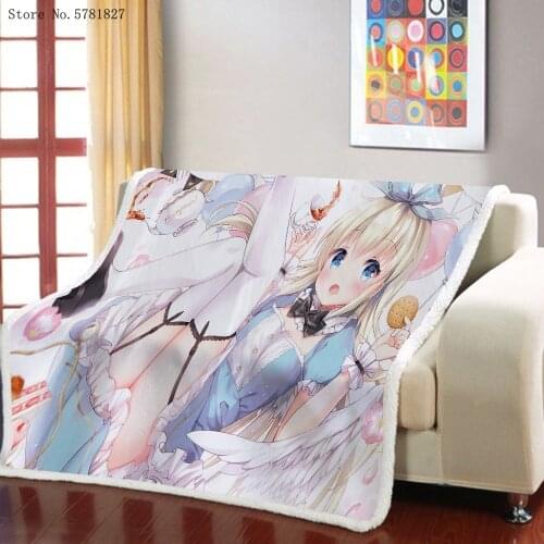 Anime Cartoon Sherpa Blanket Beautiful Sexy Girl Weighted Blanket Home Textile Throw Blanket For Bedroom Nap Office Blanket
