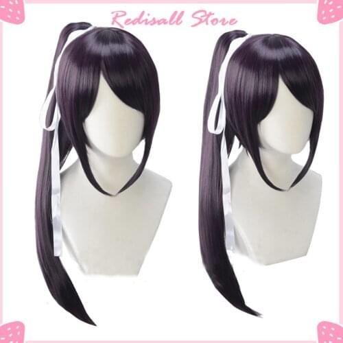 Kakegurui Cosplay Wig Sayaka Igarashi Synthetic Hair Heat Resistant Base Wig Pigtail Straight Long Adult Women