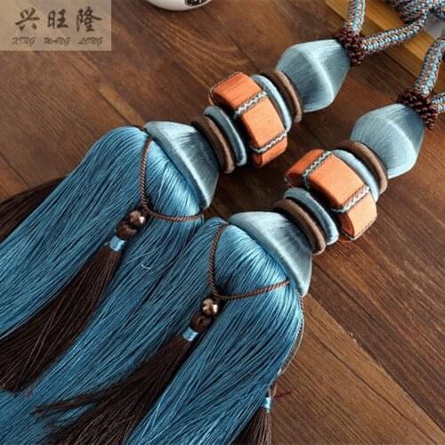 XWL New 1Pair Curtain Hanging Belts Fringe Window Curtain Accessories Strap Tassel Tiebacks Buckle Home Decoration Hanging Ropes