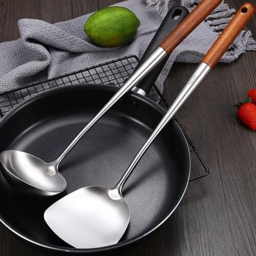 Cooking Spatula Non-Stick Spatula Shovel Heat-resistant Stainless Steel Kitchen Cooking Shovel for Kitchen Cooking Utensils