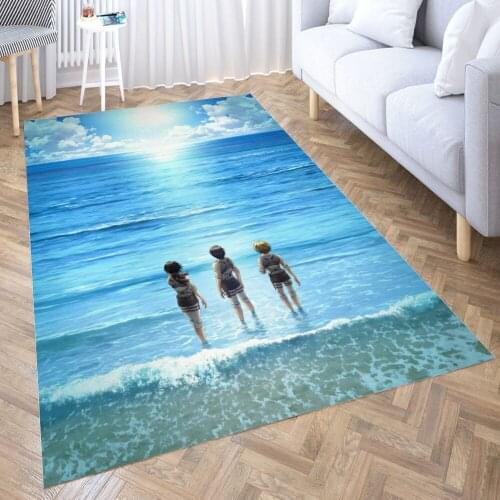 Attack on Titan Sea Carpet Decora Home Bedroom Kitchen Anti-slip Mat Rug Doormat Aisle Floor Mat Bath Mats Doormat