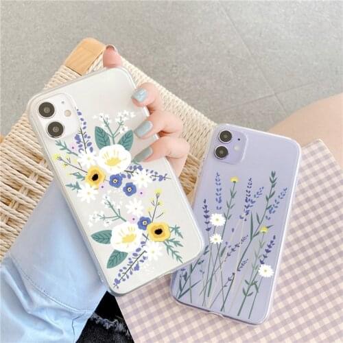 Cute Flower Clear Phone Case For Huawei P40 P30 Lite p20 pro mate 30 20 nova 5t P smart y9 For Honor 10 20 8x 9x 10 Back Cover