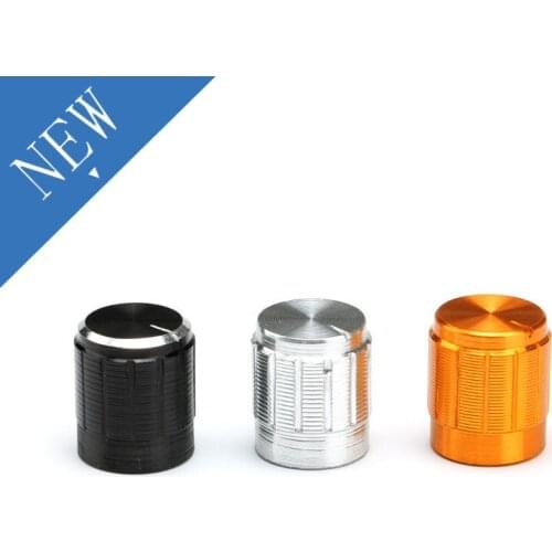 5pcs Potentiometer Knob Aluminum Knobs Cap Diameter 15MM 15x16.5mm Silver 3 Color Electronic Component