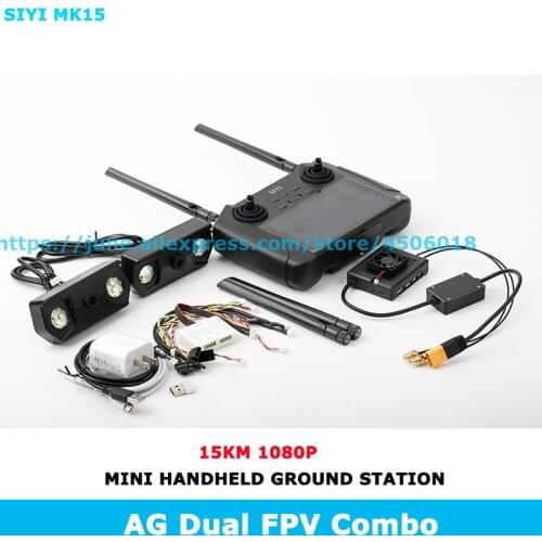 SIYI MK15 Mini Handheld Remote Controller Radio Transmitter 5.5-Inch HB Screen 1080p Video 15KM 5.8G Android 9.0 2G RAM 16G ROM