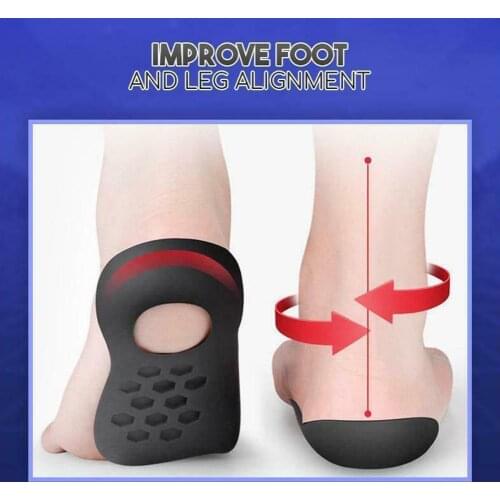 Plantar Orthosis Flat Feet Correction Unisex Orthopedic High Arch Support Insoles For Women Men Foot Care