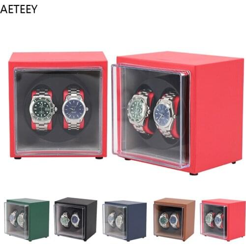 Watch Winder Mechanical Watch Shaker Automatic Watch Storage Box Top Chord Chain Box Shaker Watch Winder Case 1+1 Wooden Boxes