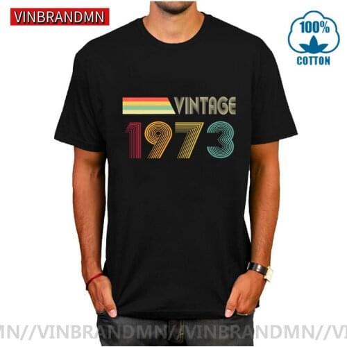Vintage 1973 All Original Parts 47th Birthday Gifts T Shirt Men Women Novelty Tops Wife Husband T-Shirt Family Party 3D Tee Tops