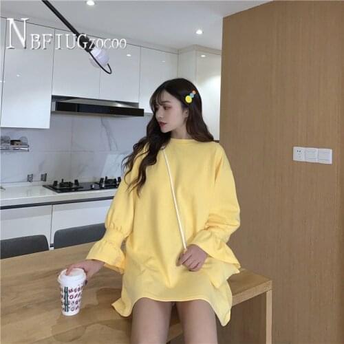 Spring Autumn Flare Sleeve Sweet Women Blouse Round Neck Female Blouses