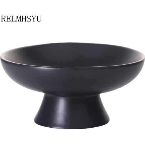 1PC RELMHSYU Japanese Style Ceramic Solid Household Pastry Dessert Fruit Plate Dish Tableware