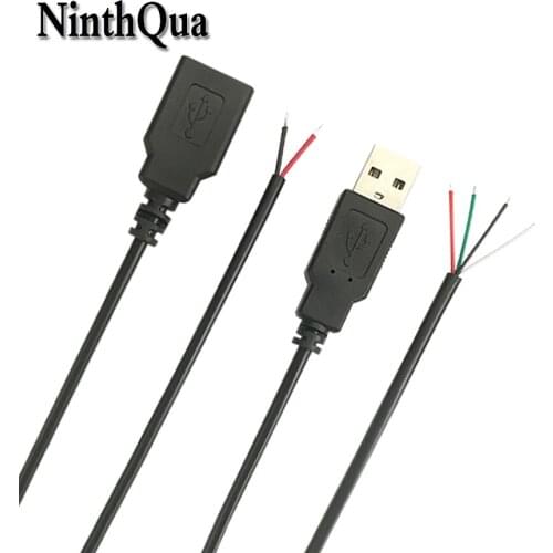 1pcs USB Power Cord 2P/ 4P Male Female Head Charging Data Cable for Mouse Keyboard Fan Lamp XH2.54 Terminal