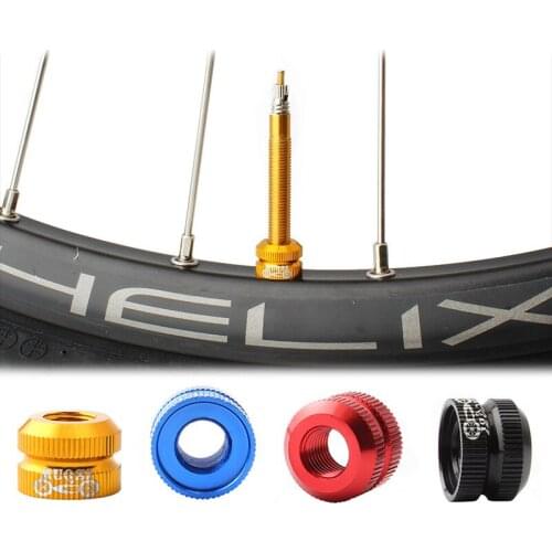 2 PCS MTB Road Bike Bicycle Tubeless Tire Presta Valve Nut Inner Tube Valve Caps Vacuum Tire Nozzle Lock Nut Replacement
