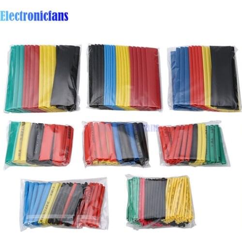 400pcs Polyolefin Heat Shrink Tube Mixed Color 8 sizes 1-14mm 2:1 Heat Shrink Tubing Wire Cable Sleeves Wrap Wire Assortment Set