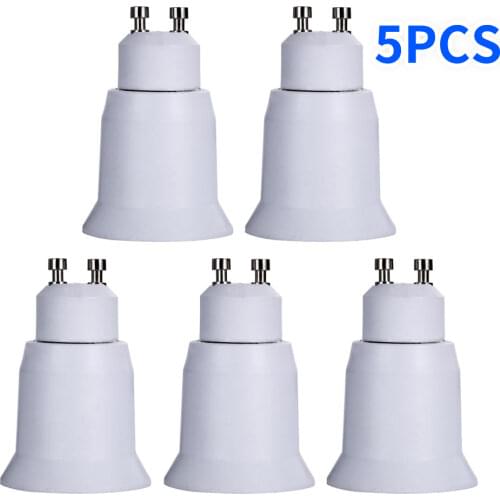 5PCS GU10 to E27 Base Screw Light Lamp Bulb Holder Adapter Socket Converter High Quality Lamp Holder Converter Dropshipping
