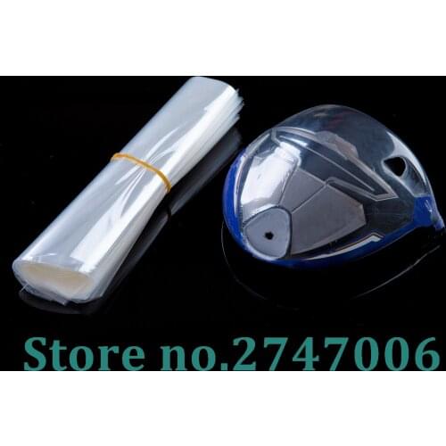 50pcs Golf Heads Stickers Golf Club Heads PVC Heat Shrink Wrap Film for Driver Fairway Wood Hybrid Iron Wedge