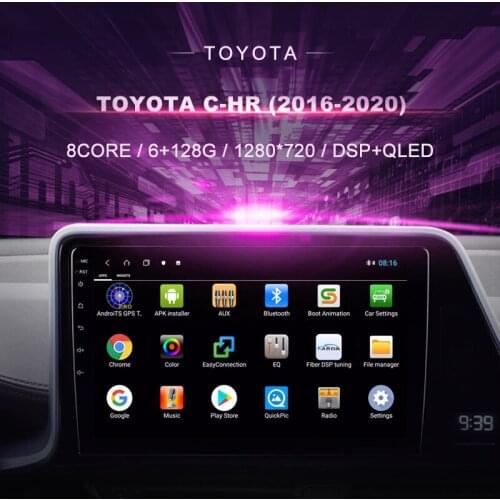Car DVD For Toyota C-HR（2016-2020）LHD Car Radio Multimedia Video Player Navigation GPS Android9 Double Din