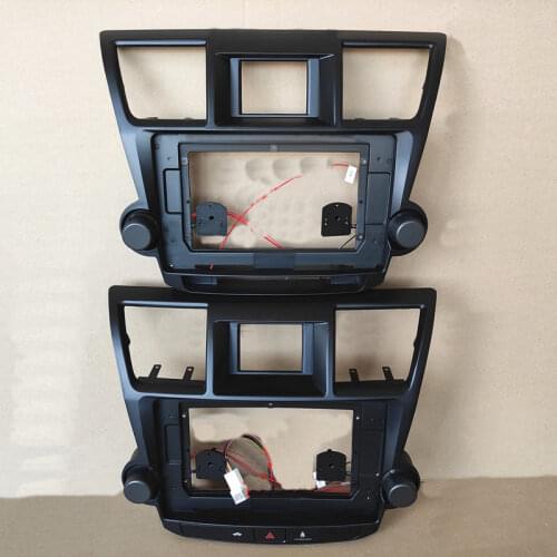 Car Fascias Navigation Frame Dash Kit For 10~10.2" Android Multimedia Player For Highlander Kluger 2008 2009 2010 2011 2012 2013