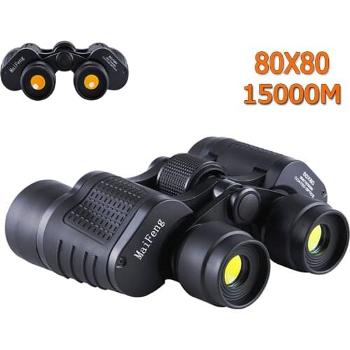 80X80 Powerful Binoculars Long Range 15000M Hunting Telescope Low Light Night Vision BaK4 Binocular For Hiking Travel Sports