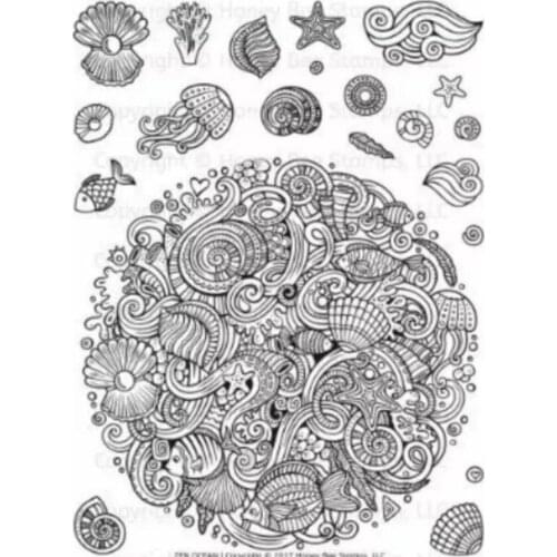 Submarine biological back Transparent Clear Silicone Stamp/Seal for DIY scrapbooking/photo album Decorative clear stamp A3002