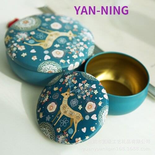 Tea Sealed Box Kitchen Storage Container Jar Tin Jar Square Jar Candy Tin Jar Vintage Tea Box Suger Jar