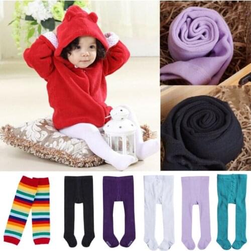 Baby Toddler Kids Girls Warm Colorful Pure Cotton Tights Stockings Pantyhose Infant Elastic Tights