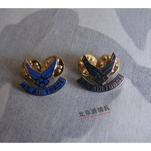 TWO colour US USAF AIR FORCE WINGS PIN LAPEL PIN TIE TACK SMALL PIN BADGE military Store