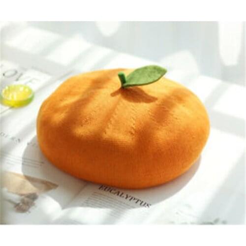 Fruits Orange Apple Peach Beret Cute Girl Hat Painter Cap Accessorie stuffed cute collection limit cosplay christmas Gift
