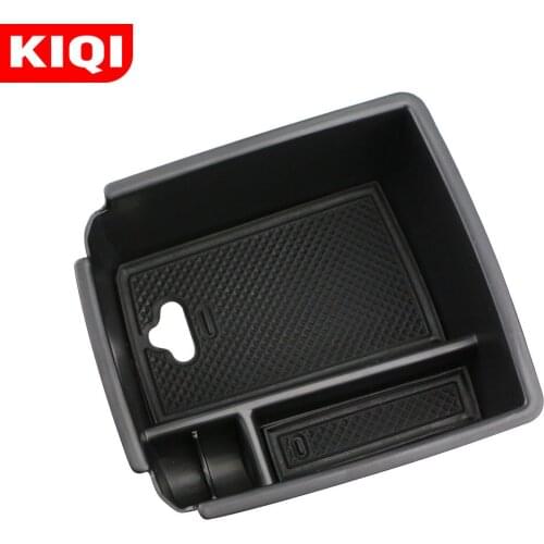 KIQI ABS Car Central Armrest Storage Box for VW Golf SV Sportsvan 2016 2017 2018 2019 Console Arm Rest Tray Holder Case Pallet
