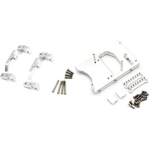 Aluminum Alloy Steering Servo Fixed Bracket for MN D90 D91 D96 D99 D99S 1/12 Silver & Metal Pull Rod Base Seat Bracket