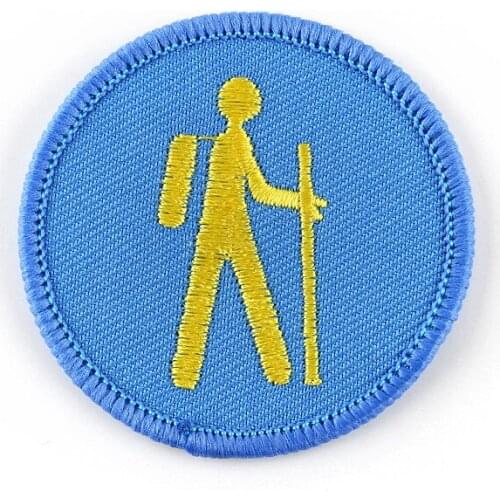 50pcs/Lot Round Cloth Sticker Embroidery Patches Letters Clothing Decoration Accessories Diy Iron Heat Transfer Applique