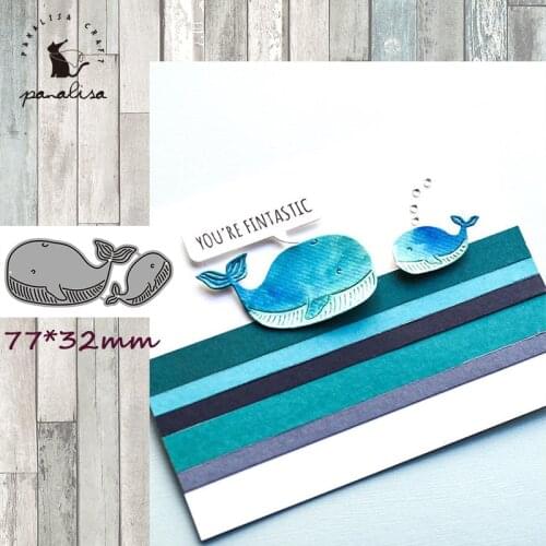 Panalisacraft cute Fish whale Metal Cutting Dies Craft Dies Scrapbooking Card Making Album Embossing Stencil DieCut Decoration