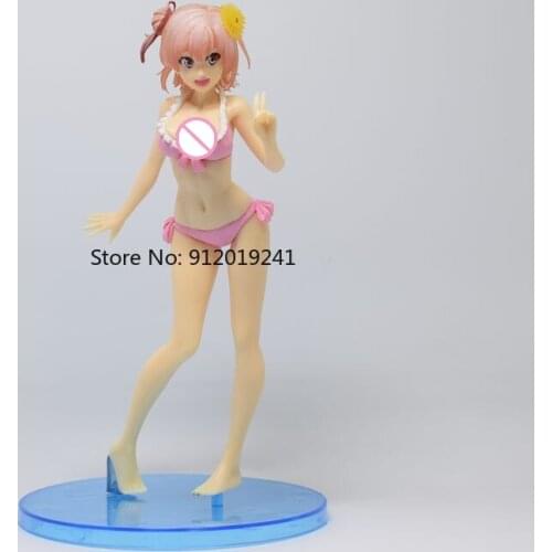 My Youth Romantic Comedy is Wrong Anime Yuigahama Yui Swimsuit Standing Ver. PVC Action Figure Model Toys Collection Doll Gifts