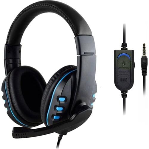 Over-Ear Earphone with Mic 3.5mm Wired Gaming Headset Headphone Adjustable Headband for Computer for XBOX ONE/PC