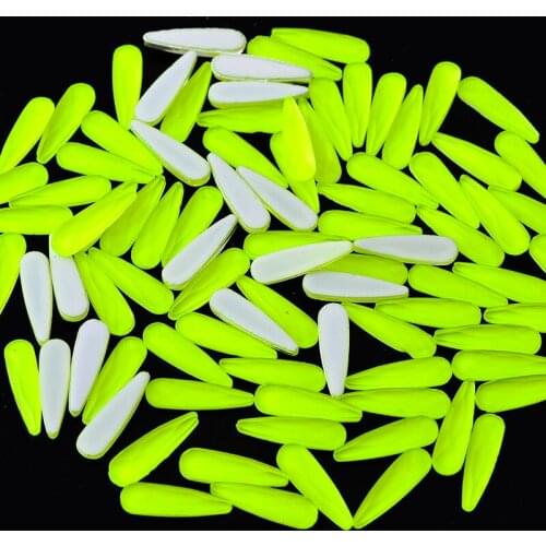 20pc/lot Neon Citrine 3x10 Flatback Waterdrop Nail Art Decoration Rhinestone 3D Strass Charm Glass Gem Manicure Nail Accessories