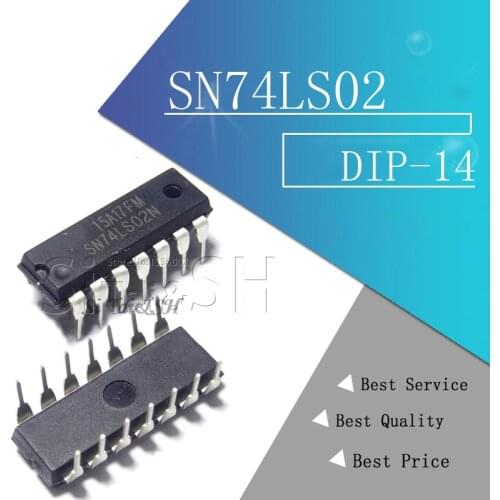 10PCS HD74LS02P DIP14 HD74LS02 DIP SN74LS02N 74LS02 SN74LS02 DIP-14 new and original IC