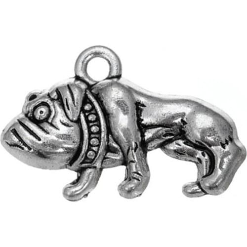 Zinc Alloy Stylish Bulldog Animal DIY Charm Jewelry charms for jewelry making