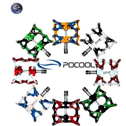 POCOOL Aluminum Alloy Bike Pedals Transformers Pedales Road Bicycle Pedal MTB Bicicleta Patent Design DIY Pedale Vtt Bike Parts