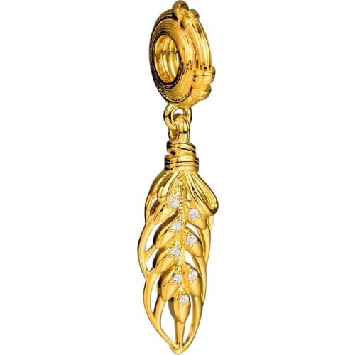 Fits For Pandora Charms Bracelets Floating Grains Dangel Shine Beads 100% 925 Sterling-Silver-Jewelry Free Shipping