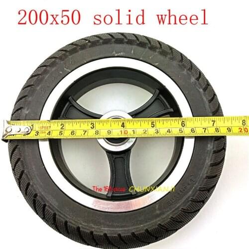Super 200x50 wheel electric wheel hub 8inch Wheel Scooter solid tire aluminum alloy wheel solid wheel for Electric Scooter tire