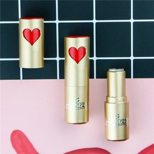 Top DIY Homemade Lipstick Tube Red Heart Gold Black Cosmetic Containers for Makeup Sex Lips Lip Balm Lip Rouge 200pcs/lot