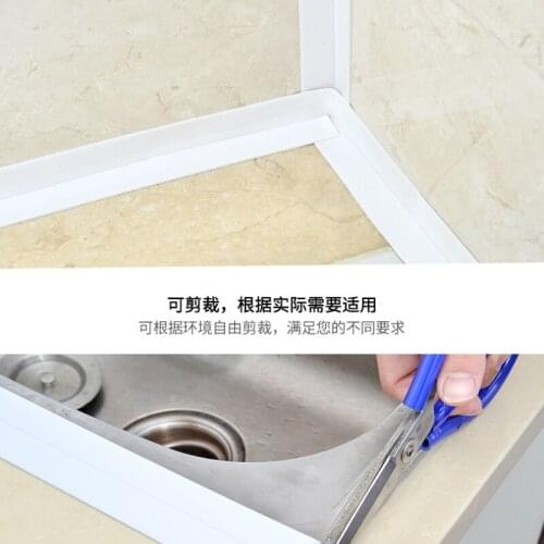 Kitchen Bathroom Shower Sink Bath Sealing Strip Tape PVC Waterproof Self adhesive Wall sticker Corner Door Seam Gap Sealing Tape