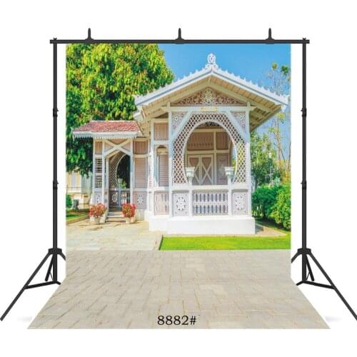 White House Trees Vinyl Photographic Background For Portrait Wedding Birthday Party Child Baby Backdrop Studio Shoot Photocall