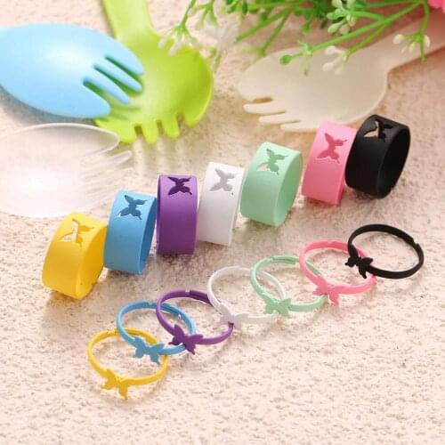 IFMIA Punk Colorful Star Moon Butterfly Lover Couple Rings Set For Women Men Engagement Wedding Adjustable Opening Rings Jewelry