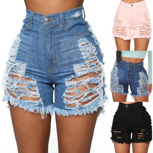 Female Summer Women Hollow Out Fringed Edge Shorts Streetwear Shorts High Waist Daily Wear
