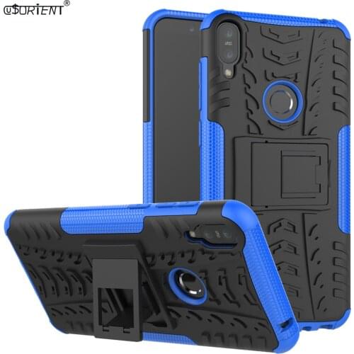 For ASUS ZenFone Max Pro M1 ZB602KL Hard Silicone Rugged Phone Cover X00TD ZB602 ZB 602 KL 602KL Stand Hybrid Armor Bumper Case