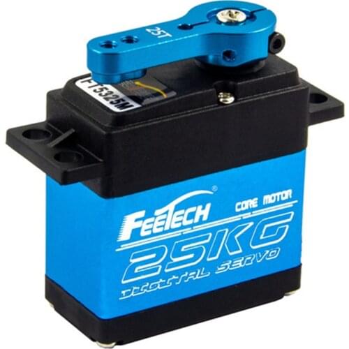 2020 Waterproof 7.4V 25KG Stainles gear High Torque 180 Degree RC Servo for RC Robotic Arm DIY Baja Car 1/10 Scale Crawler Truck