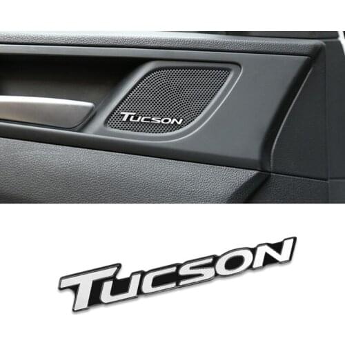 3D Aluminum Badge Emblem Sticker for Hyundai Tucson 2017 2018 Accessories Car Styling Car Audio Decorate