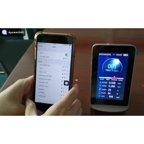 WIFI connection Tuya Dienmern air quality analyzer CO2 Sensor meter gas tester dust pm25 pm10 portable Monitor detector indoor