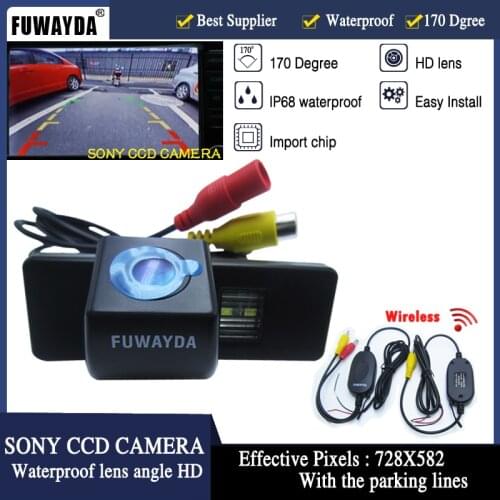 FUWAYDA Wireless SONY CCD Chip Car Rear View CAMERA for Nissan QASHQAI X-TRAIL Geniss Citroen C4 C5 Dualis Peugeot 307cc