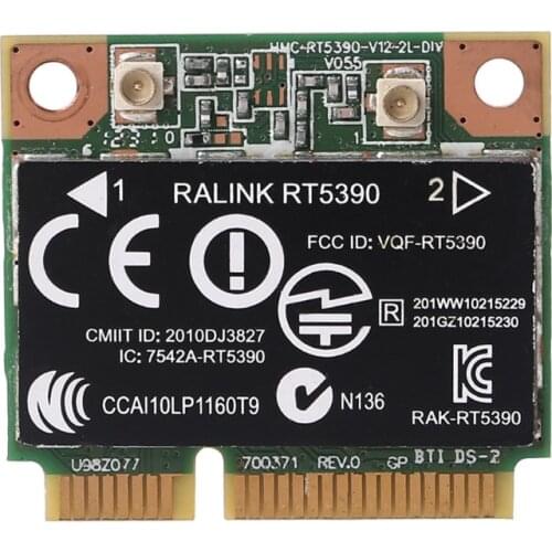 RT5390 Half Mini PCIe Wlan Wireless Card SPS 670691-001 for RaLink HP436 CQ45 G4 4340S 4445s SPS 691415-001