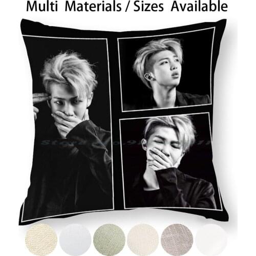 Rm Rap Monster Pillow Case Throw Pillow Cover Cotton Linen Flax Rm Kim Nam Jun Kim Nam Joon Jin Kim Suk Jin Suga Min Yun Gi Min